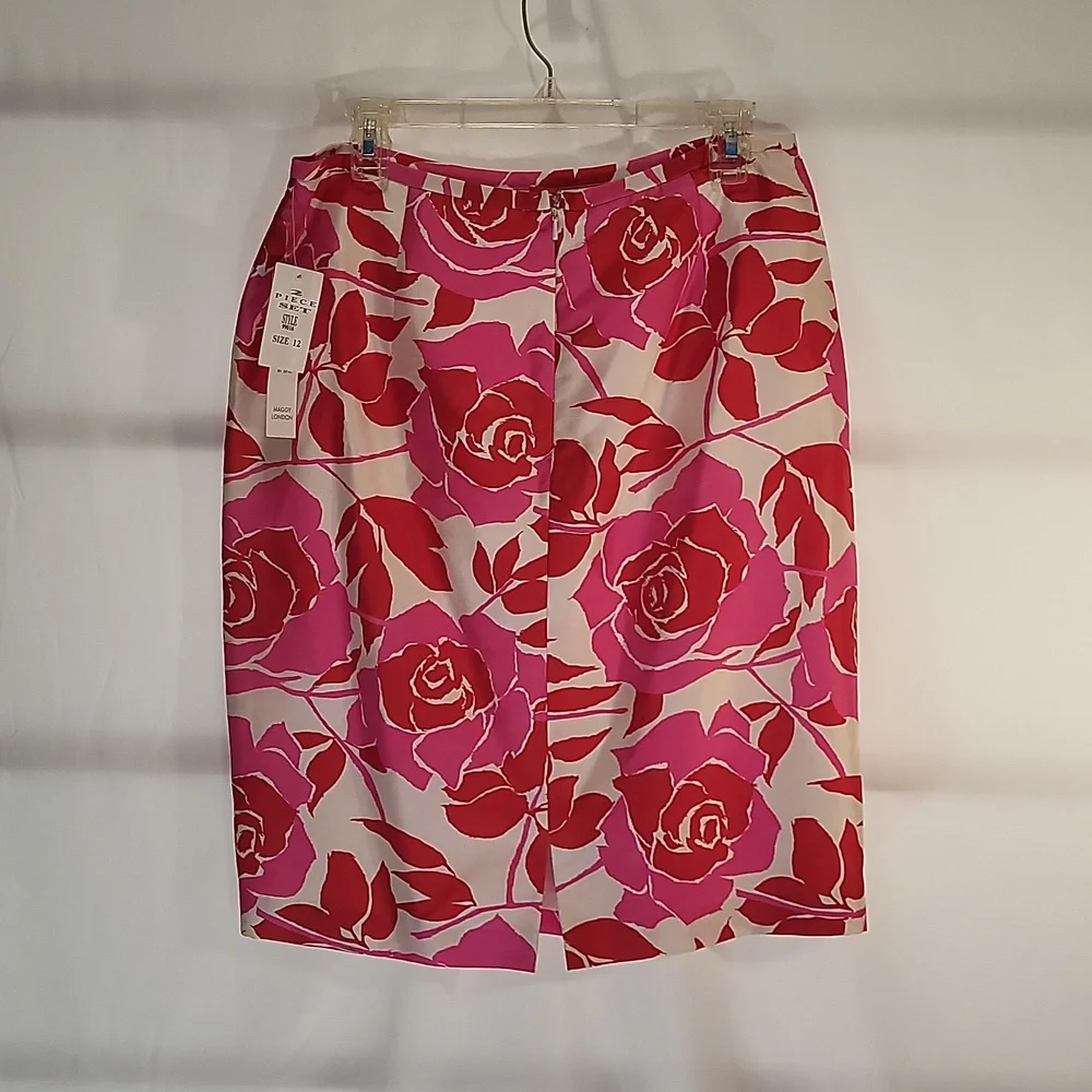 Never worn Pink and White Maggy London Skirt (12) - Picture 5 of 11